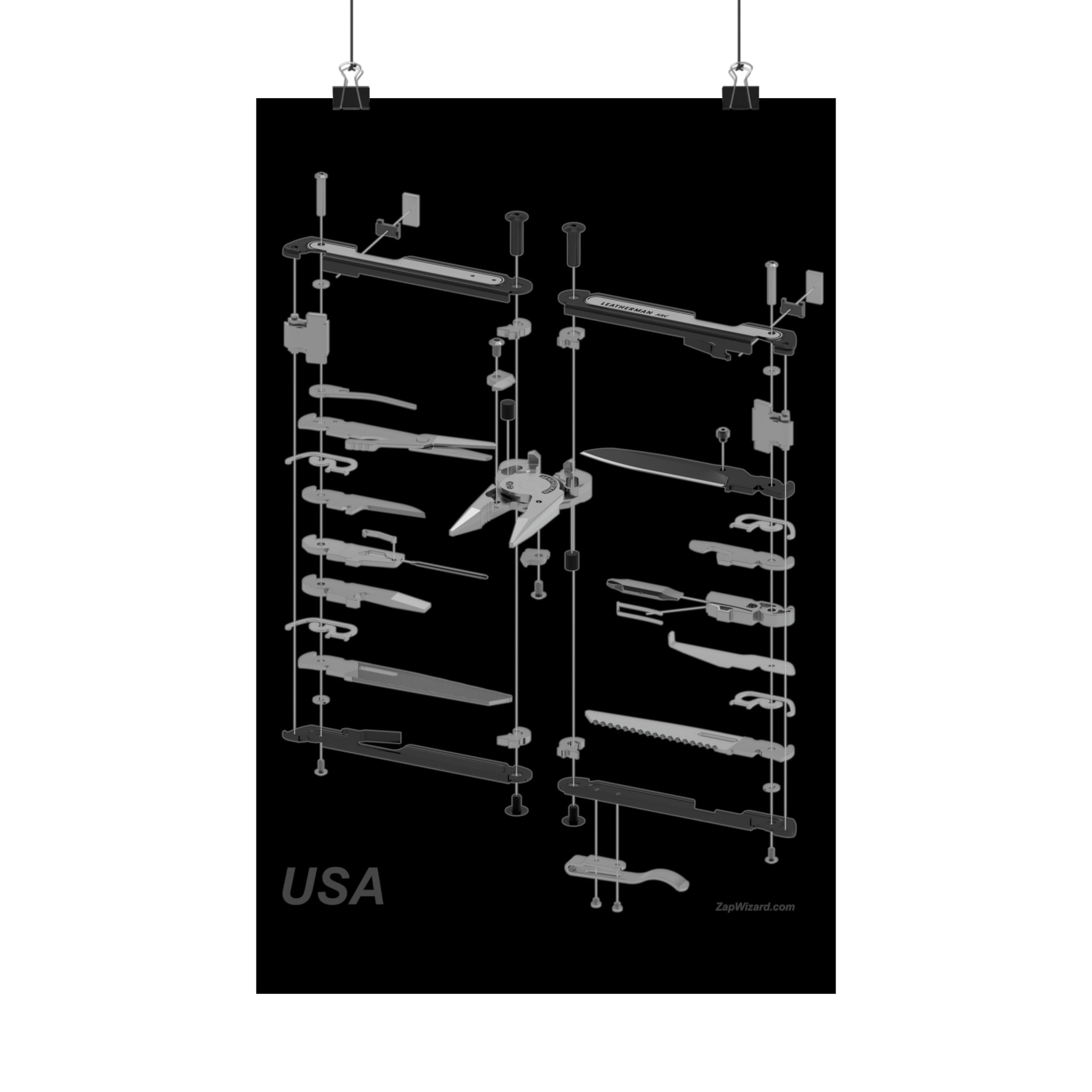 ARC Exploded Diagram Poster – ZapWizard Design