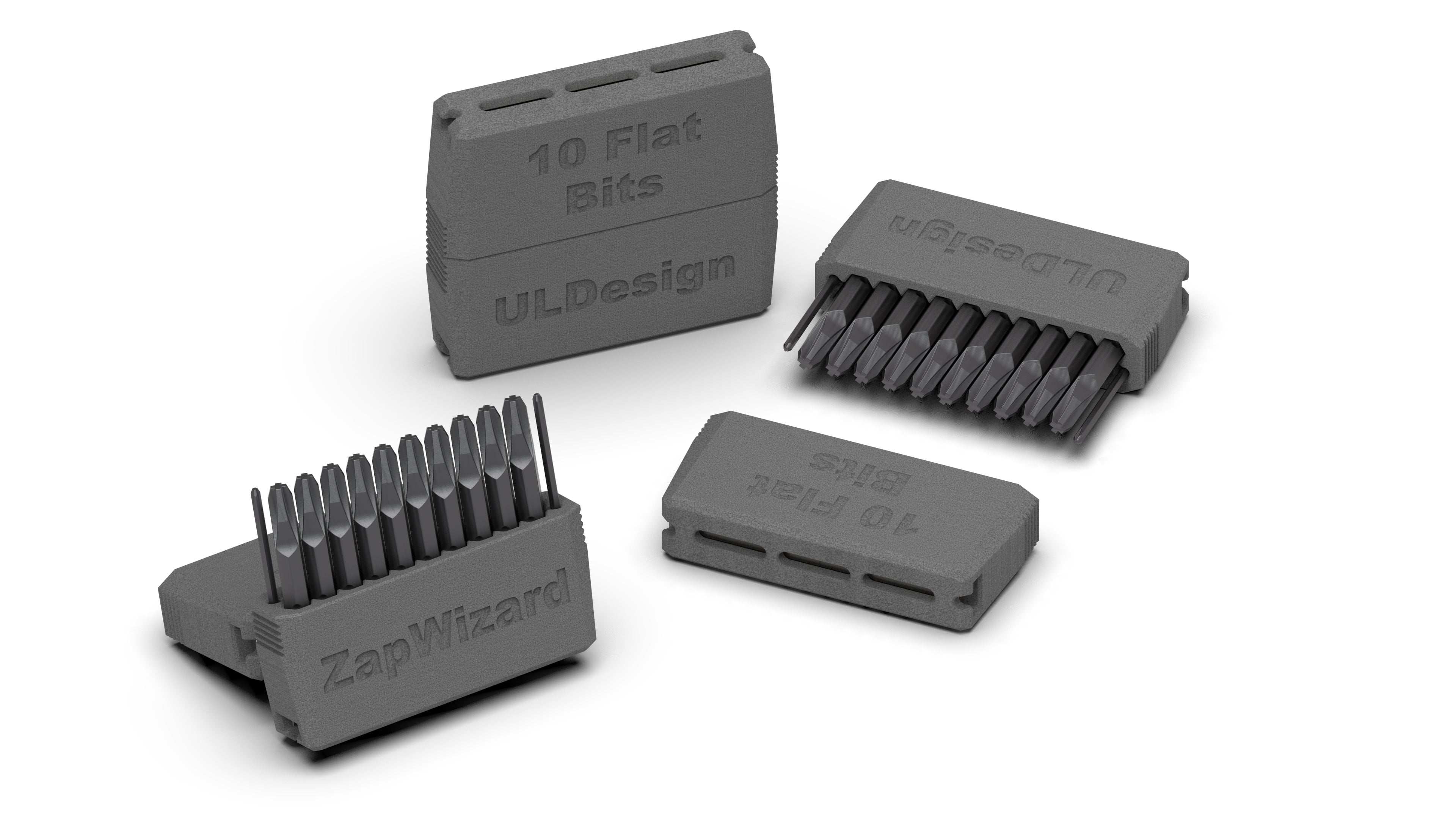 Ultra Compact Flat Bit Holder – ZapWizard Design